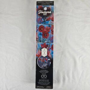 Diamond Dotz "Poppies" Triptych 3 Canvas Series Each Canvas is 11" x 14" New